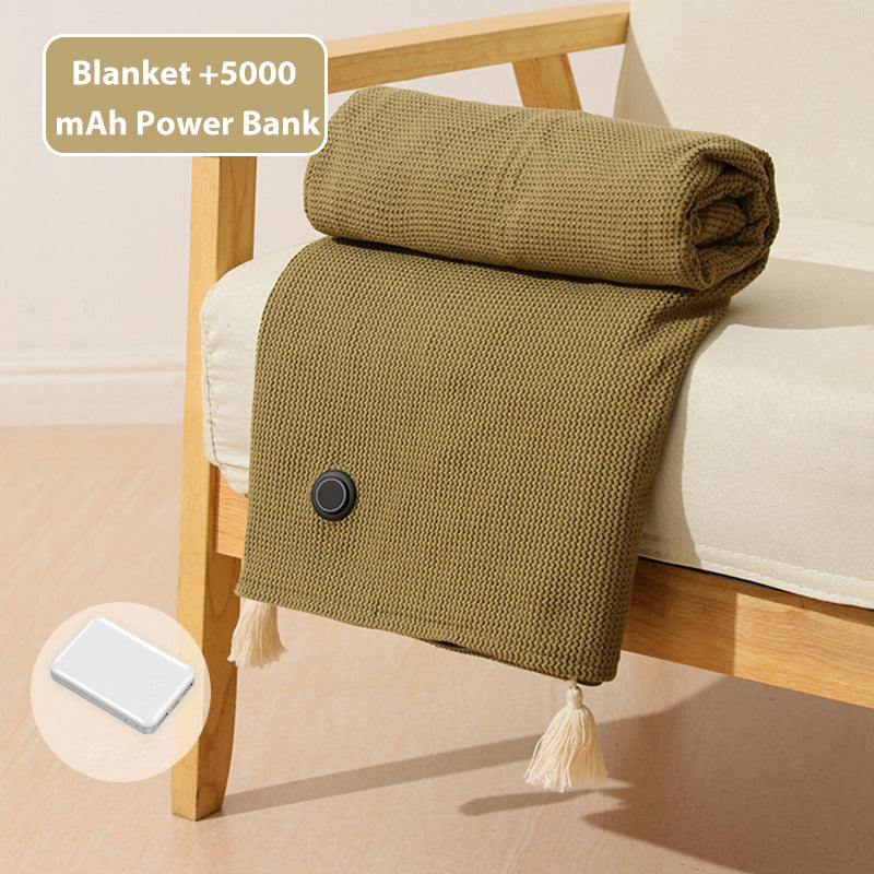 Portable Soft Zipper Electric Heated Blanket Shawl✨
