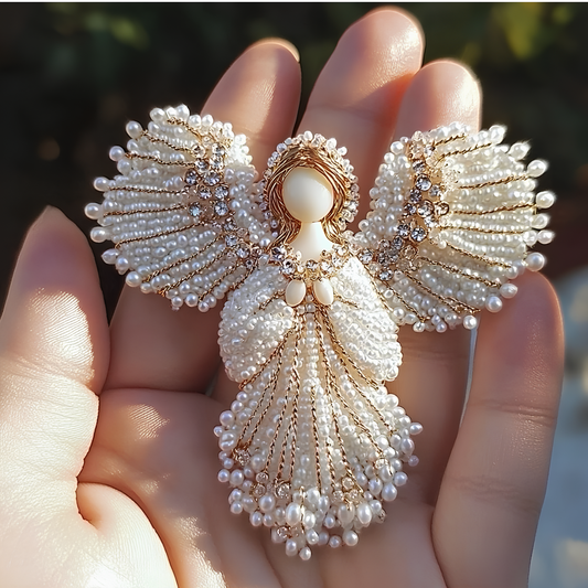 💋LAST DAY 50% OFF💖Handmade Pearl Angel Brooch