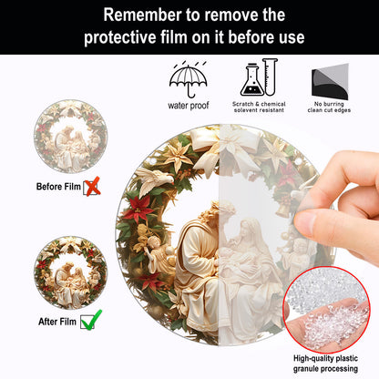 🏆Sculptural Realism Style Holy Family Christmas Parasite Hanging Ornaments