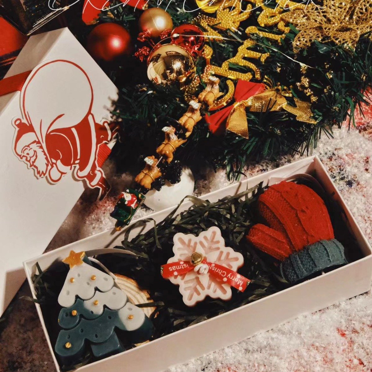 🎅Christmas three-piece scented candle gift set🦌💋