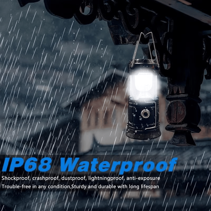 Collapsible LED Camping Lanterns Lightweight Waterproof Solar 💋