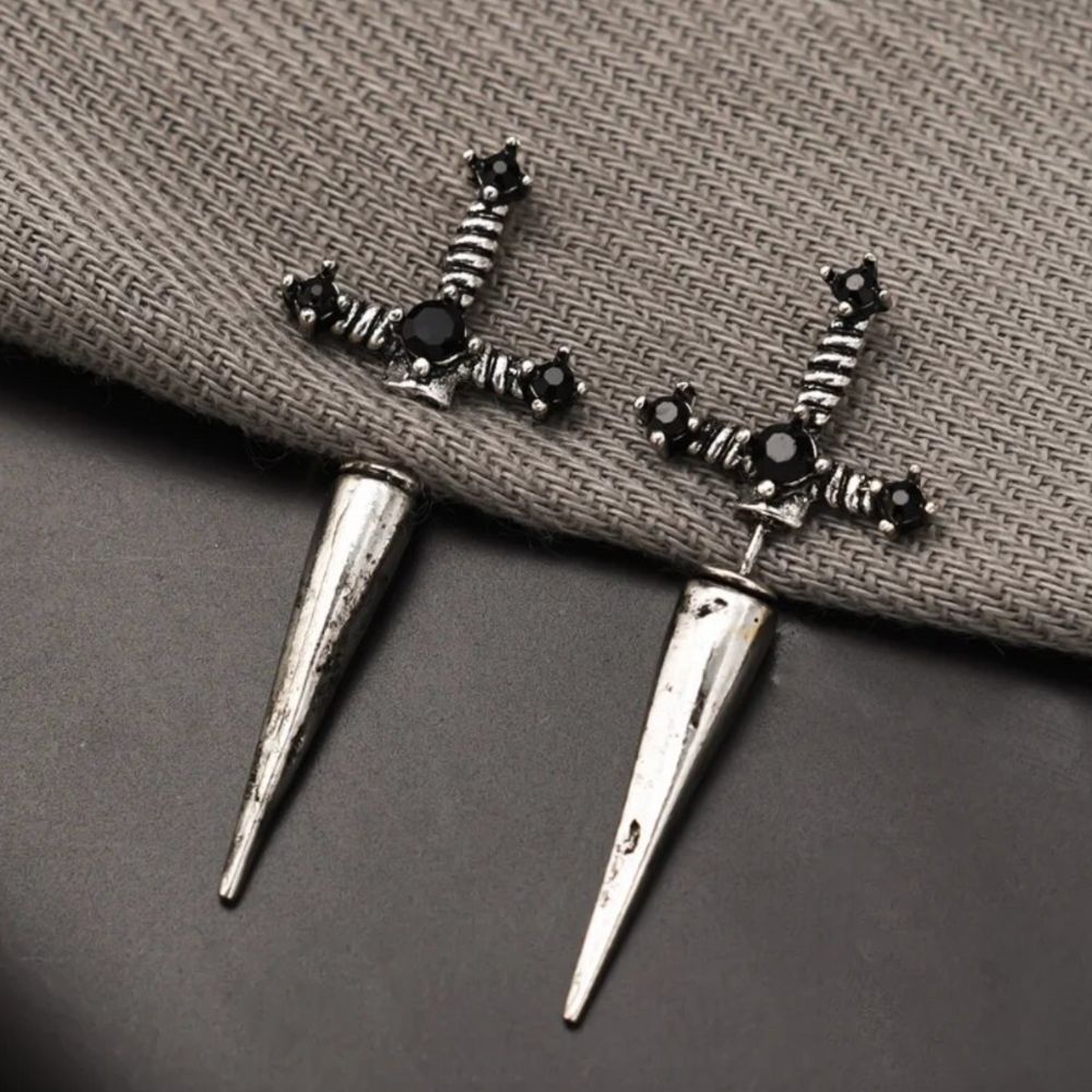 🏆GOTHIC SWORD EARRINGS (PAIR)