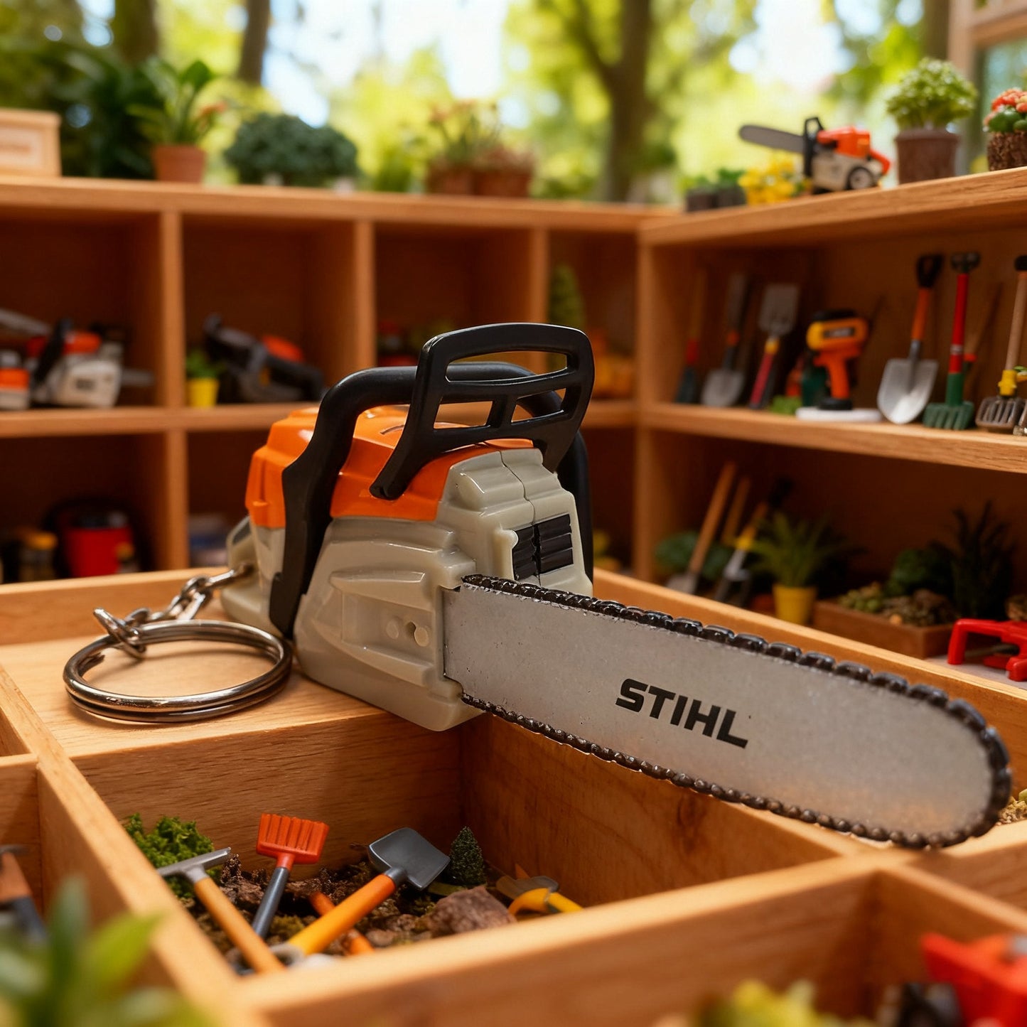 💋Chainsaw Keychain | Functional Cutting Key Ring
