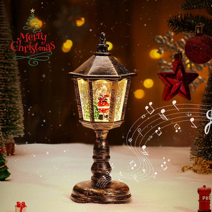 🏆🎄Christmas Snow Night Light with Music Luminous Decoration Lamp