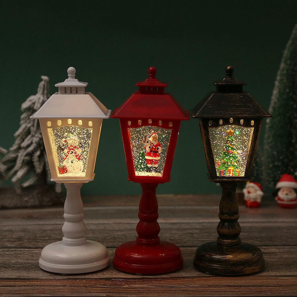 🏆🎄Christmas Snow Night Light with Music Luminous Decoration Lamp