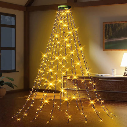 🏆👍🎄Holiday Pre-Sale🔥Waterproof Christmas Tree Waterfall Lights with Ring