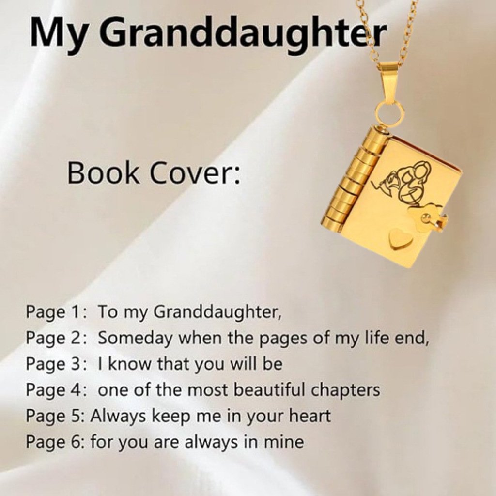 For Granddaughter - The Most Beautiful Chapter Book Necklace💋