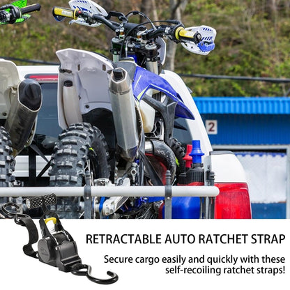 🏆 Pro Reinforced Heavy-Duty Auto-Retractable Ratchet Straps(Buy 2 Get Free Shipping)