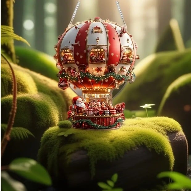 🎈2D Acrylic Christmas Hot Air Balloon Decoration💋