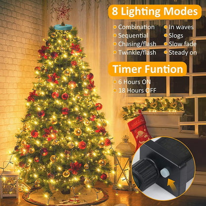 🏆👍🎄Holiday Pre-Sale🔥Waterproof Christmas Tree Waterfall Lights with Ring