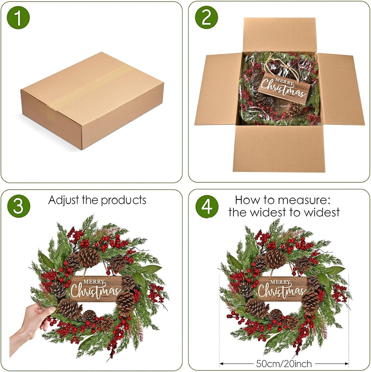 🎄20 Inch Christmas Wreath