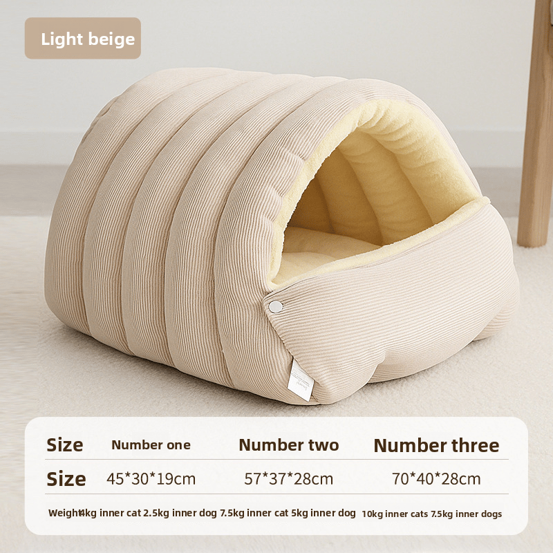 🐈Removable and Washable Winter Closed-off Cat Bed💋