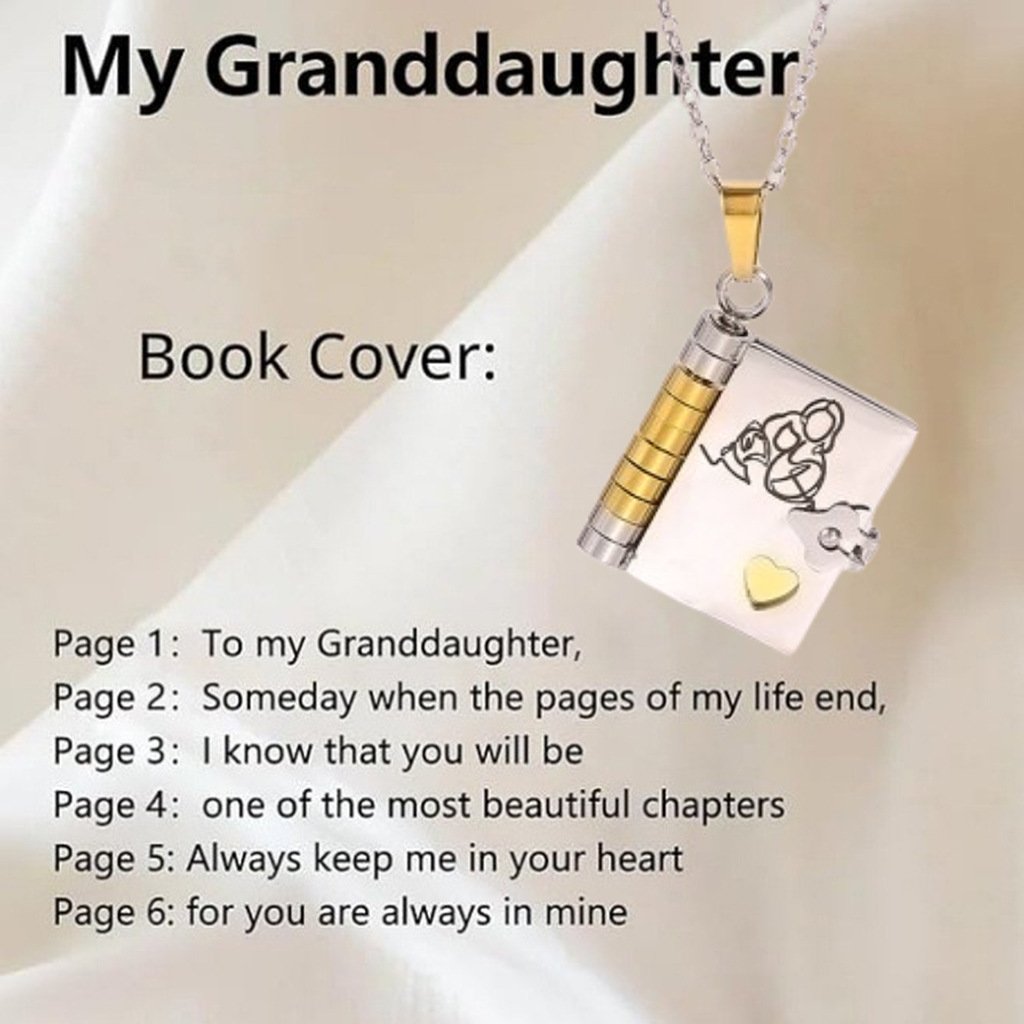 For Granddaughter - The Most Beautiful Chapter Book Necklace💋
