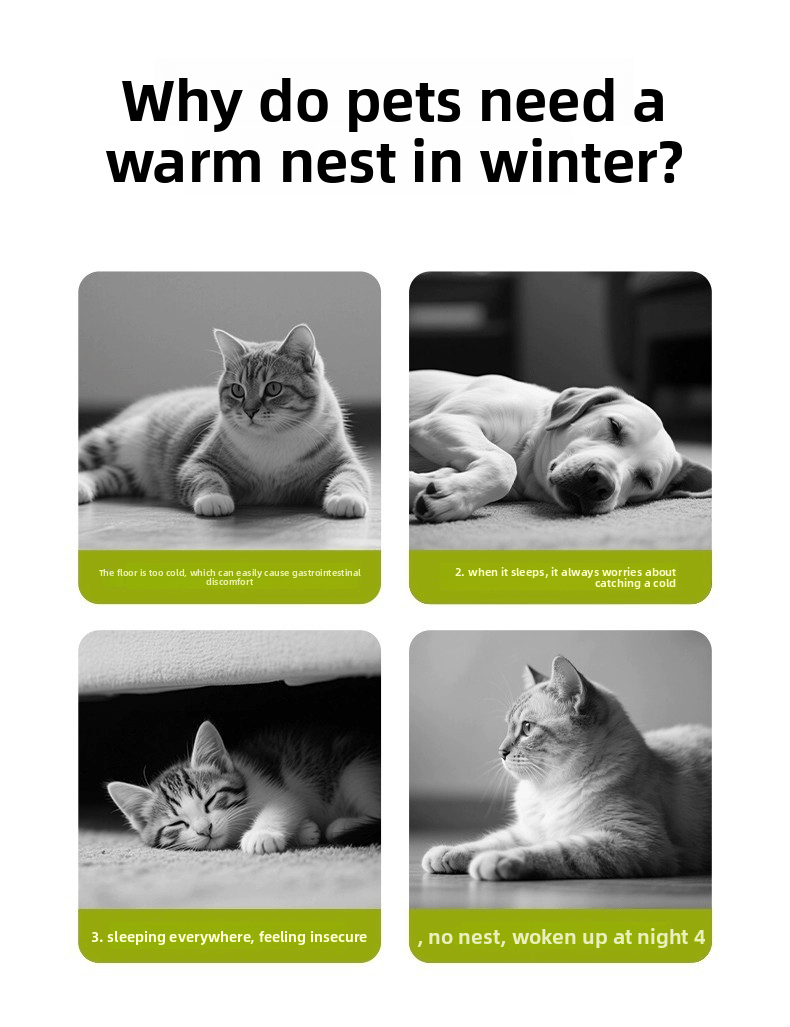 🐈Removable and Washable Winter Closed-off Cat Bed💋