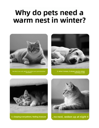 🐈Removable and Washable Winter Closed-off Cat Bed💋