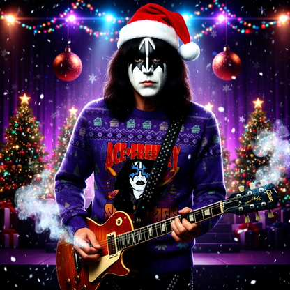 2025 Ace Frehley The Spaceman KISS Ugly Christmas Sweater🔥