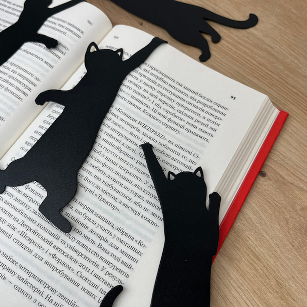 5Pcs Metal Cat bookmark✨