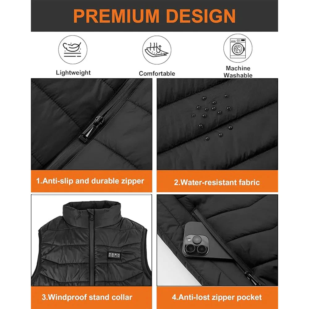 Waterproof Unisex Heated Vest ✨️