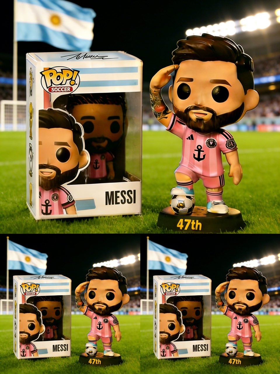 🔥 🐐 Messi 47th Trophy Collector Figure ✨️