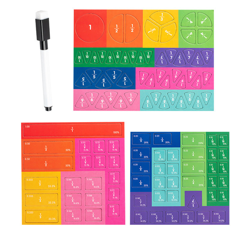 💋Montessori Magnetic Book Fraction Puzzle