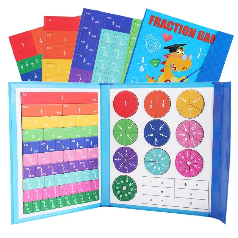 💋Montessori Magnetic Book Fraction Puzzle