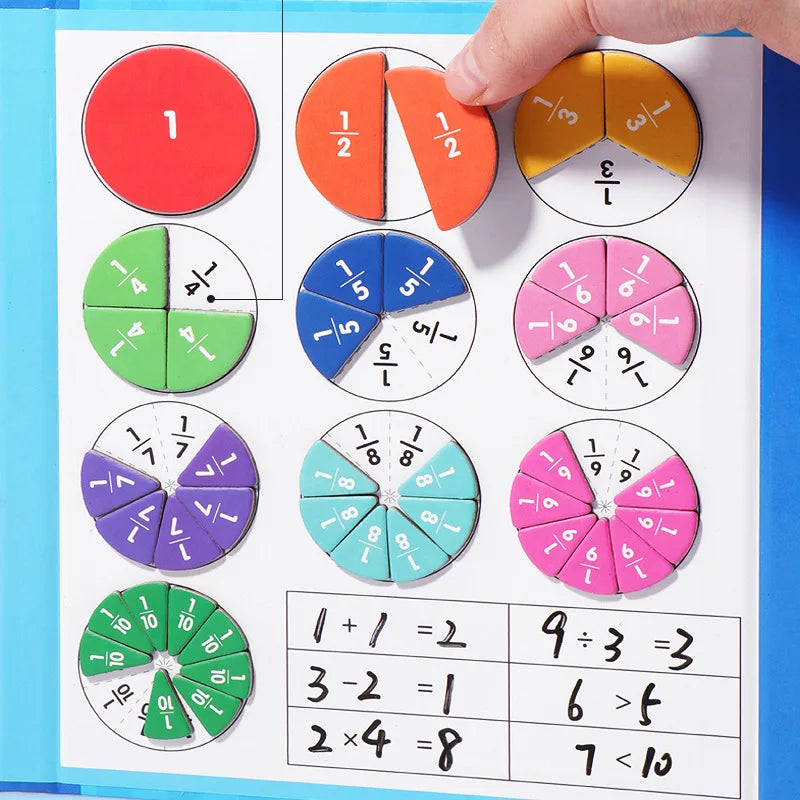 💋Montessori Magnetic Book Fraction Puzzle