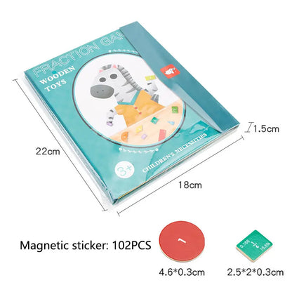 💋Montessori Magnetic Book Fraction Puzzle