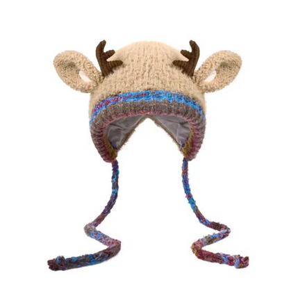 Fluffy Winter Antler Hat 🔥 - Stay Warm & Cute All Winter + Converts Into a Storage Bag