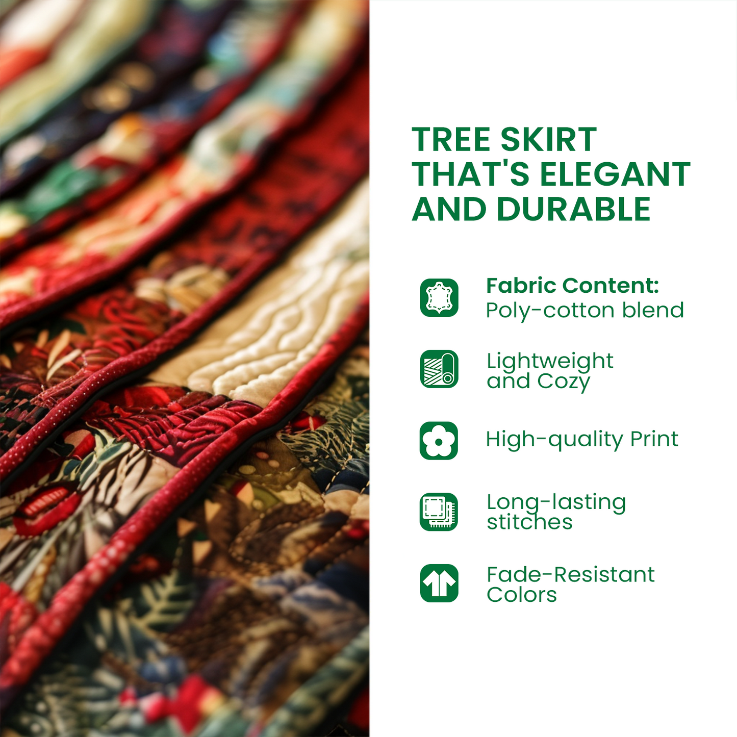 🔥Blessed Manger Christmas Quilted Tree Skirt