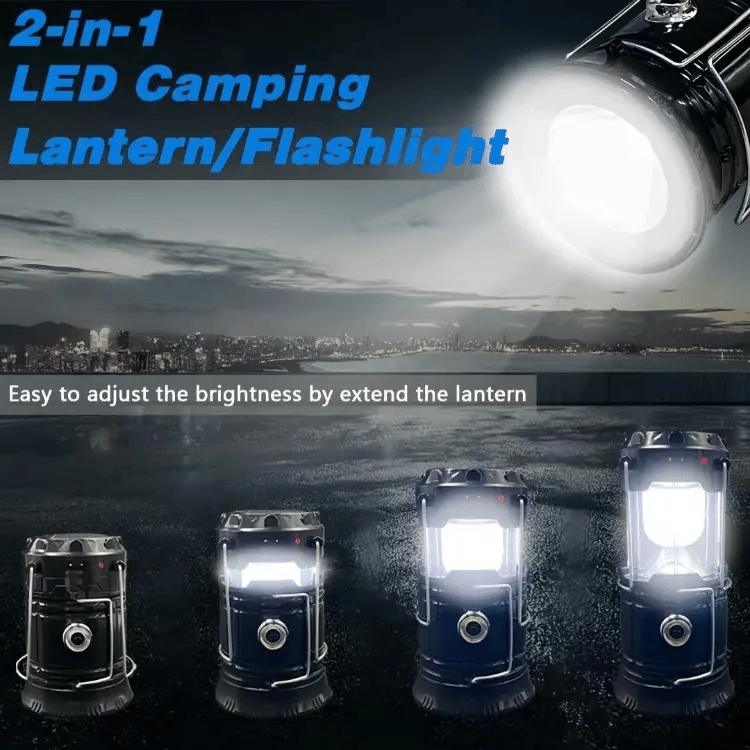 Collapsible LED Camping Lanterns Lightweight Waterproof Solar 💋