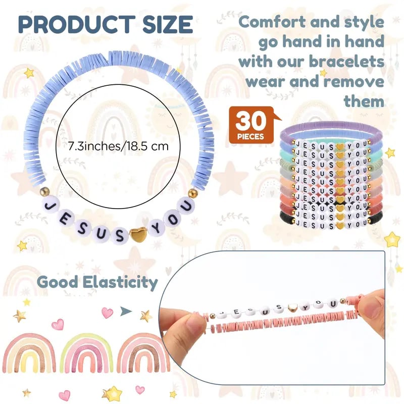 🙏"Jesus Loves You" Bracelets – Christian Faith & Friendship Gifts ✨️