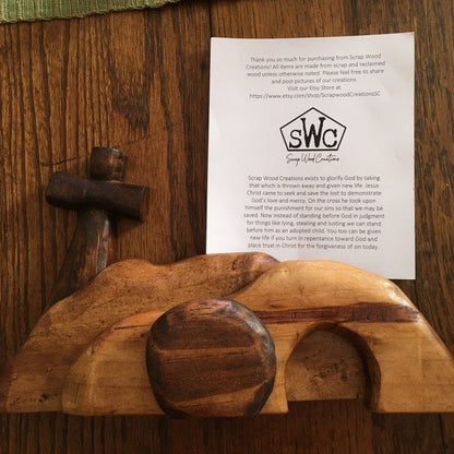 🔥The empty tomb Easter Scene and Cross✝️