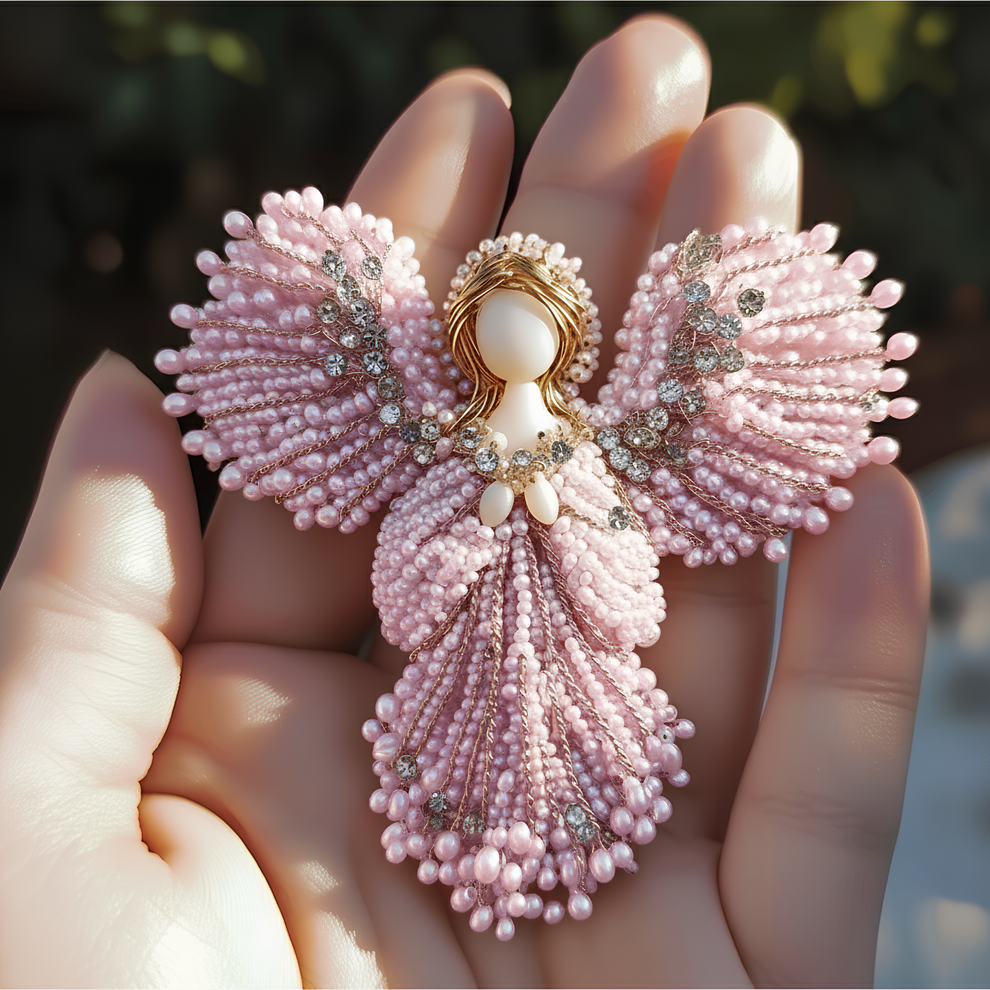💋LAST DAY 50% OFF💖Handmade Pearl Angel Brooch