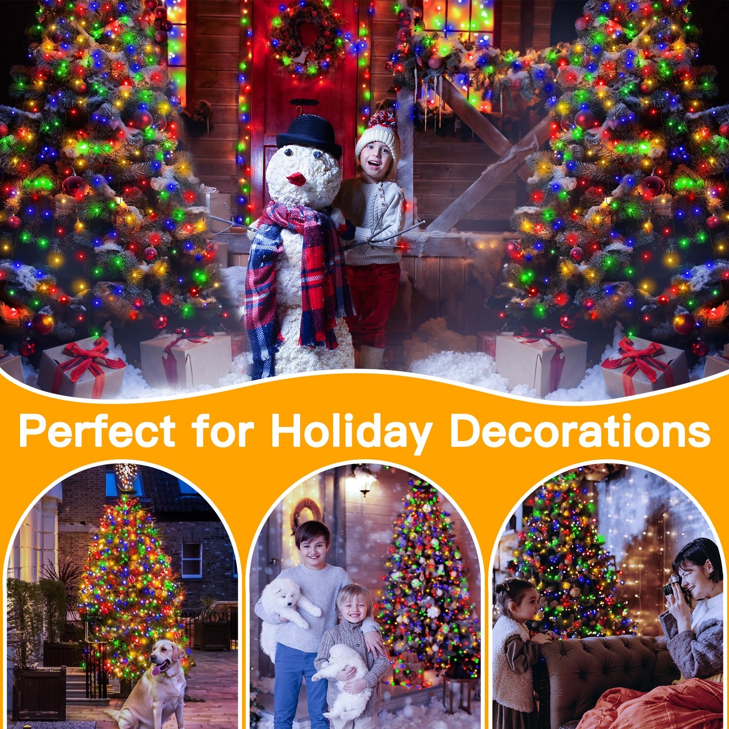 🏆👍🎄Holiday Pre-Sale🔥Waterproof Christmas Tree Waterfall Lights with Ring