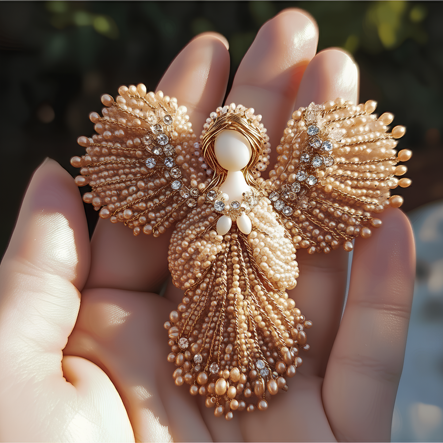 💋LAST DAY 50% OFF💖Handmade Pearl Angel Brooch