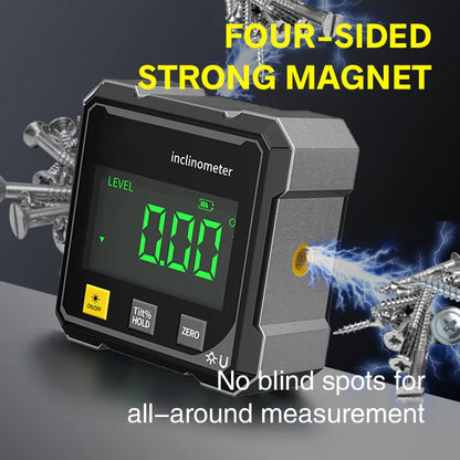 💋 4-Side Magnetic Digital Angle Gauge with Laser