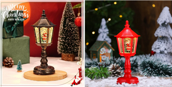 🏆🎄Christmas Snow Night Light with Music Luminous Decoration Lamp