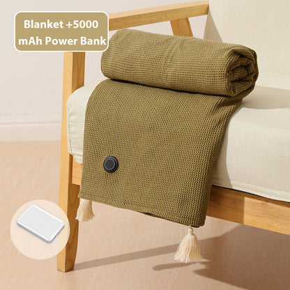 Portable Soft Zipper Electric Heated Blanket Shawl✨
